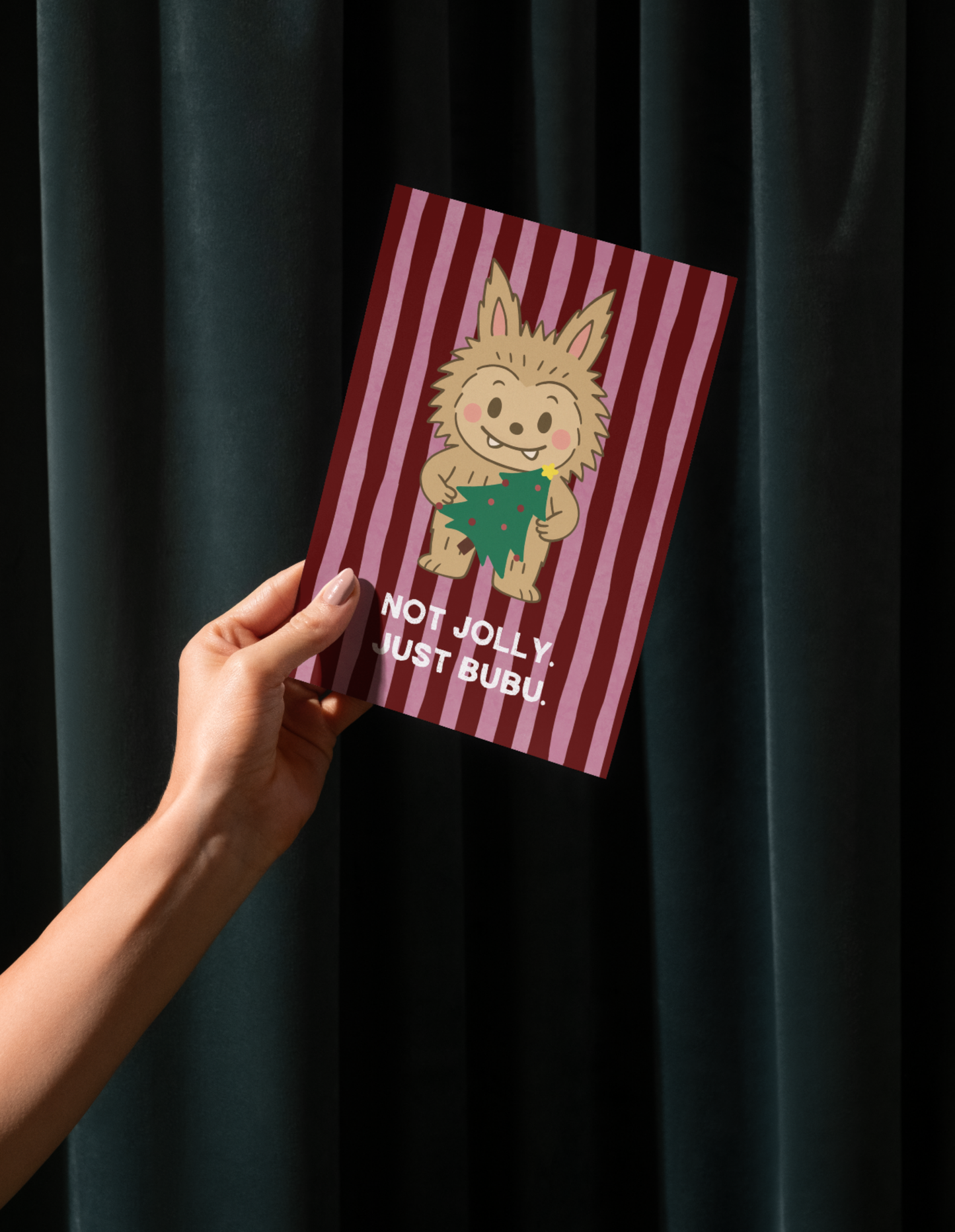X-Mas Postkarte "Not Jolly just Bubu"