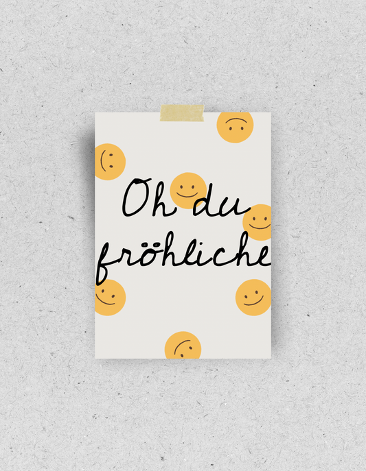 X-Mas Postkarte "Oh du fröhliche" | Recyclingpapier