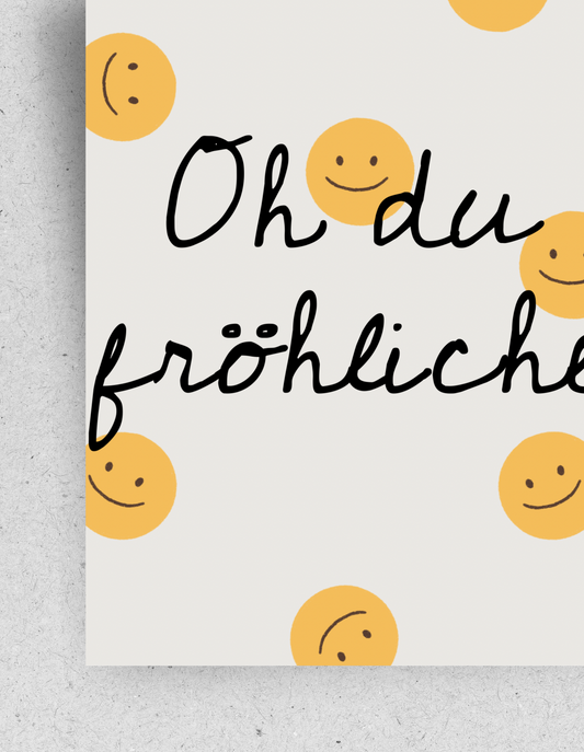 X-Mas Postkarte "Oh du fröhliche" | Recyclingpapier