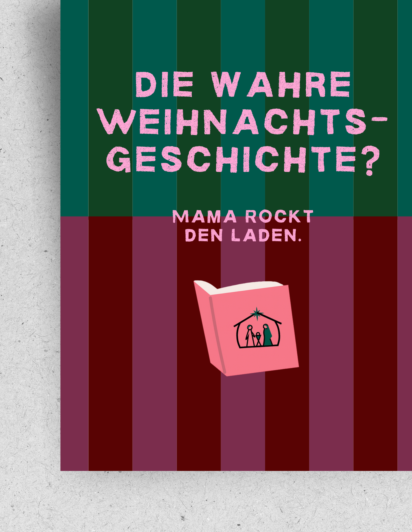 Lustige X-Mas Postkarte "Die wahre Weihnachtsgeschichte"