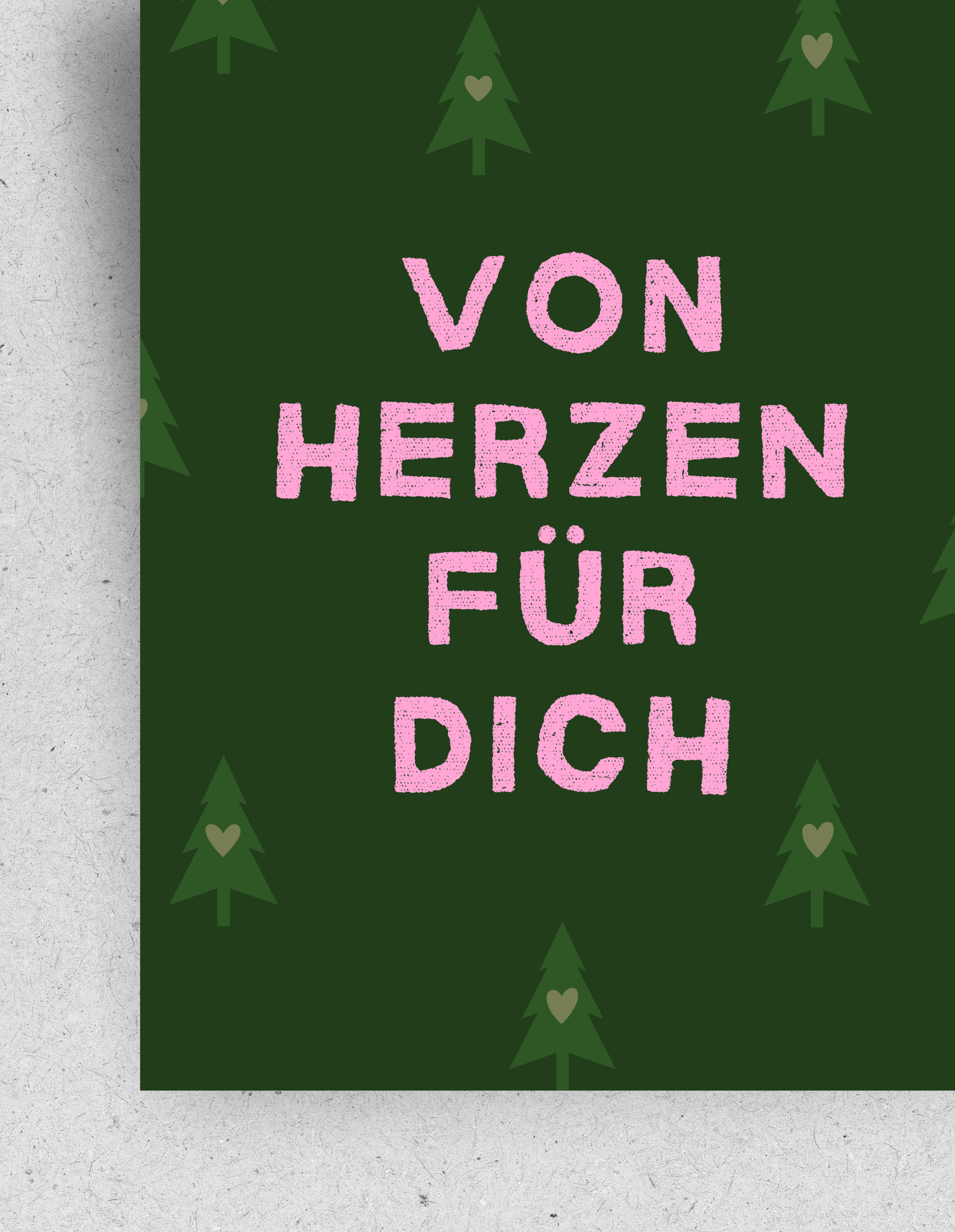 X-Mas Postkarte "Von Herzen für dich"