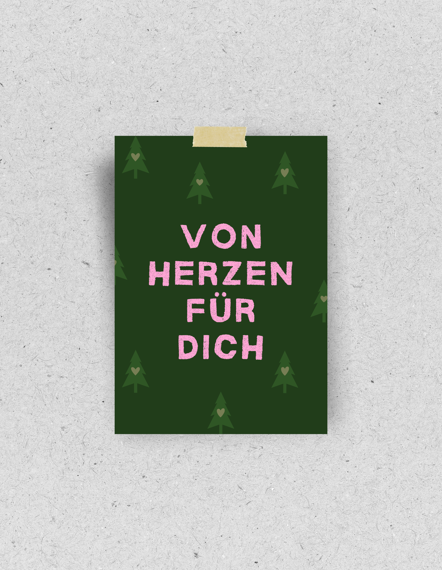 X-Mas Postkarte "Von Herzen für dich"