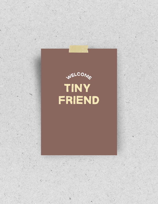 Postkarte "Welcome tiny friend" | Recyclingpapier