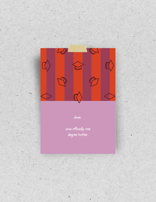 Lustige Postkarte "Abschluss, Ausbildung, Abitur, Bachelor, Master" | Recyclingpapier
