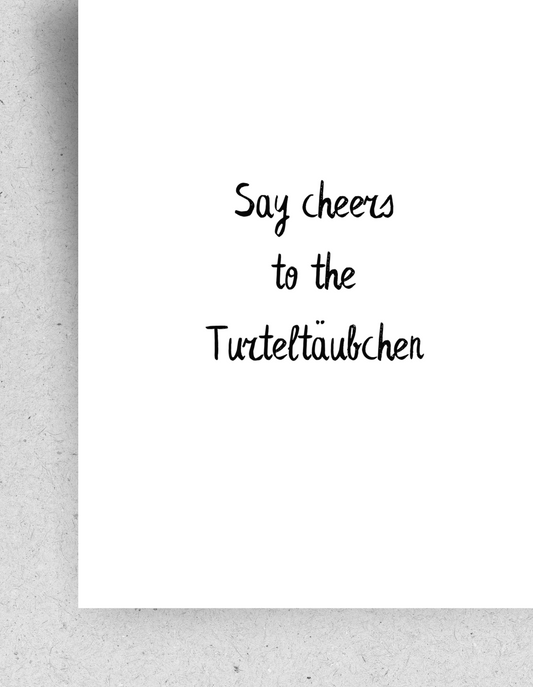 Karte “Turteltäubchen" / mit Umschlag