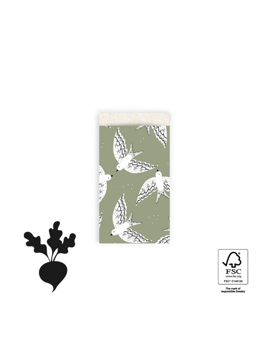 Flachbeutel "Schwalbe" | 2x Größen | 5 Stück pro Set