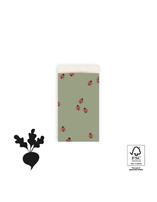 Flachbeutel "Marienkäfer" | 2x Größen | 5 Stück pro Set