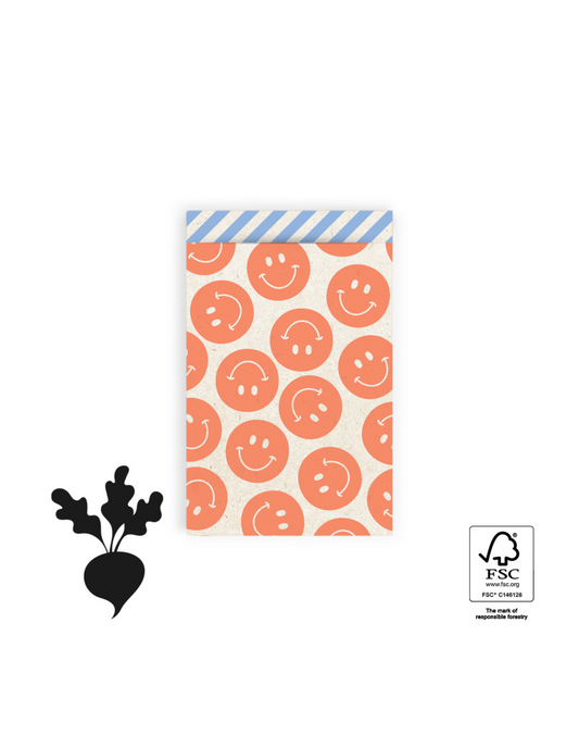Flachbeutel "Smile" | 3x Größen | 5 Stück pro Set