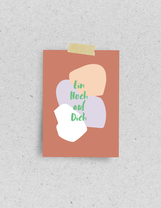 Postkarte "Ein Hoch auf dich" | Recyclingpapier