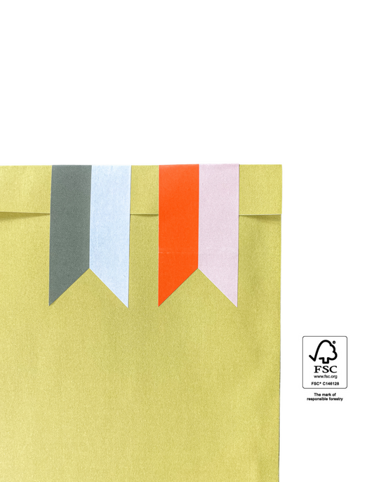 Geschenkaufkleber Flag | 2 Farbvarianten | 10 Stück | 30x60 mm