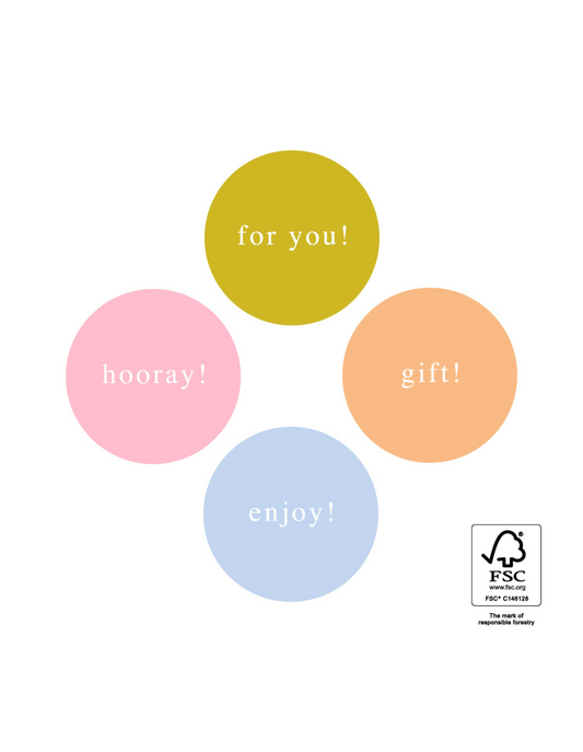 Geschenkaufkleber Set Text | 12 Stück | 35 mm