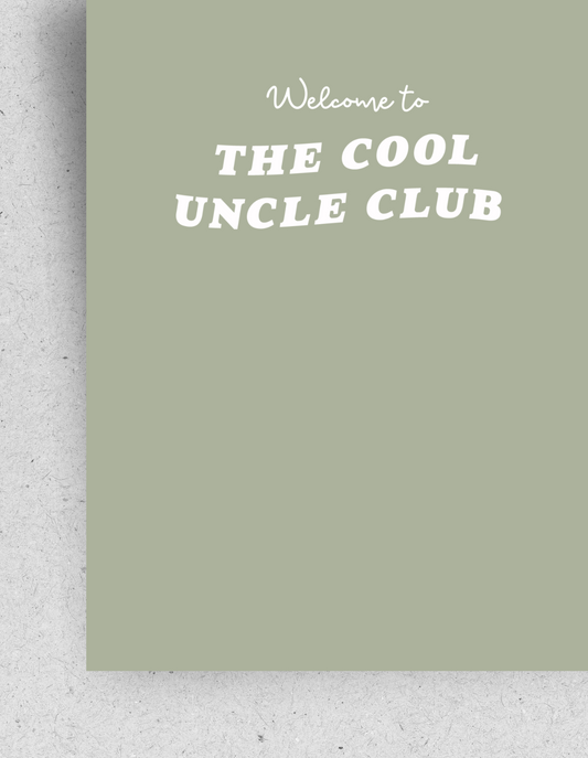 Karte “Welcome to the cool uncle club" / mit Umschlag